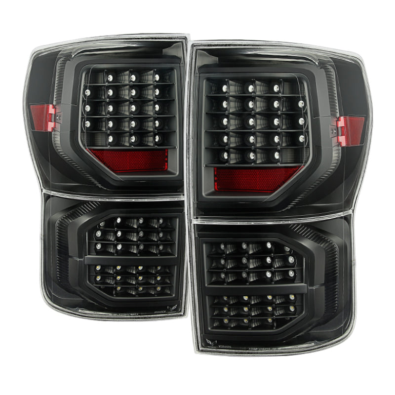 9034466 Xtune fits Toyota 07-13 Tundra LED Tail Lights Black ALT-JH-TTU07-LED-