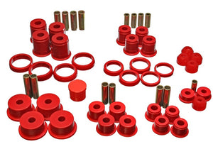 Energy Suspension 2.18105R 84-01 fits Jeep Cherokee/Wagoneer/Comanche Red Hyper-Flex Master Bushing Set