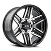 ION Wheels 147-7973BM0 ION Type 147 17x9 / 5x127 BP / 0mm Offset / 78.1mm Hub Black/Machined Wheel