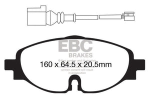 EBC UD1760 14+ fits Audi A3 1.8 Turbo Ultimax2 Front Brake Pads