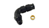 Vibrant 16586 90 Degree 3/8in Tube to Male -6AN Flare Adapter w/ Olive Inserts