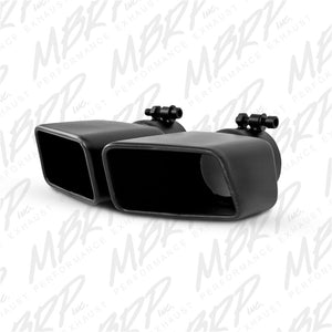 MBRP T5119BLK Universal Tip 4.75inx 3in Rectangle Angled Cut 3in O.D. inlet Driver Side 7.375in length Black