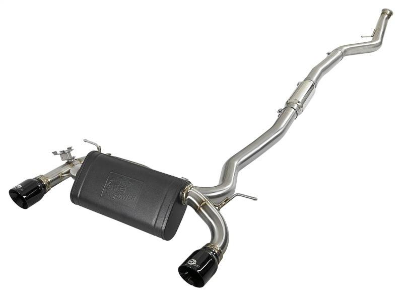 AFE 49-36340-B orce-Xp 3in 304 SS Cat-Back Exhaust w/ Black Tips 12-15 fits BMW