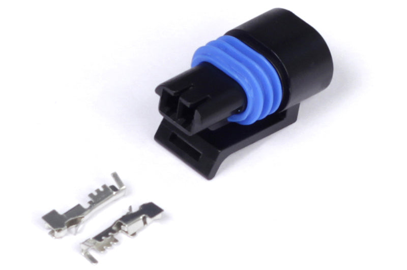 Haltech HT-030411 Delphi 2 Pin GM Style Coolant Temp Connector Black Plug & Pins