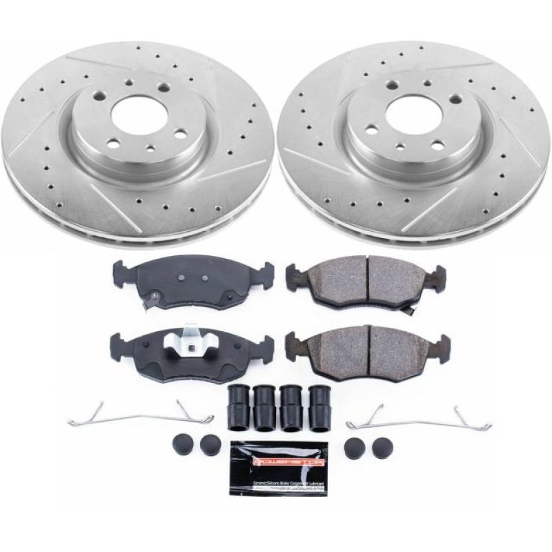 PowerStop K7168 fits Fiat 13-18 500 Front Z23 Evolution Sport Brake Kit