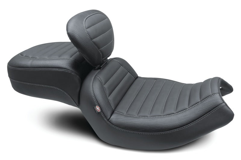 Mustang 89200 Indian Challenger Standard Touring 1PC Seat w/Driver Backrest - Black