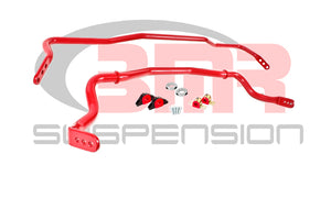 BMR SB043R S550 fits Mustang Front & Rear Sway Bar Kit w/ Bushings - Red