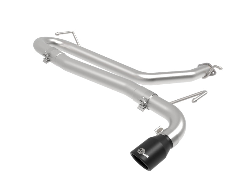 AFE 49-37017NM-B  2.5in 304 SS Axle-Back Exhaust w/o Muffler w/BlackTips 18-22