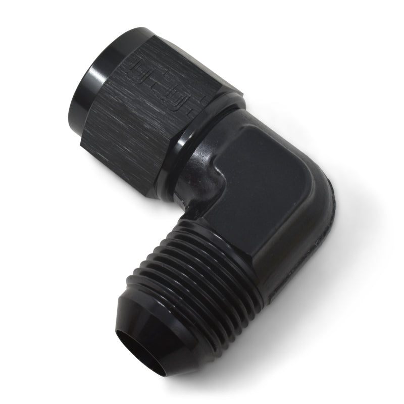 Russell 614807 Performance -8 AN 90 Degree Male AN to Female AN Fitting (Black)