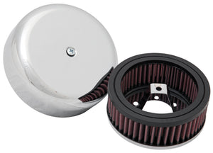 K&N Engineering RK-320B K&N 4in ID / 5.25in OD / 2in H Custom Assembly Filter designed to fit Harley-Davidson Motorcycles
