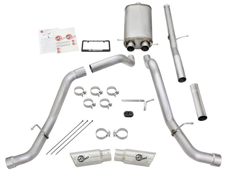 AFE 49-44057-P orce-XP Exhaust 3in Cat-Back SS 14-15 fits GM 1500 Trucks 4.3L/5