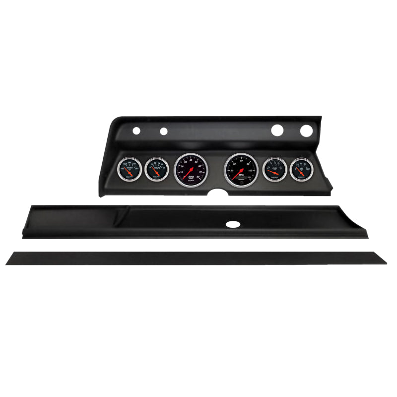 AutoMeter 2931-06 Autometer Designer Black Direct Fit Dash Kit 1966 fits Chevy Chevelle (2 x 3-3/8in. / 4 x 2-1/16in.)