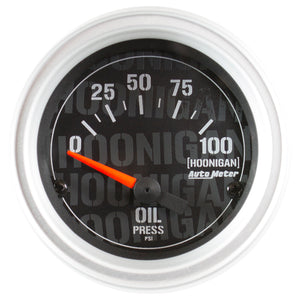 AutoMeter 4327-09000 Autometer Hoonigan 52mm 100psi Full Electronic Oil Pressure Gauge