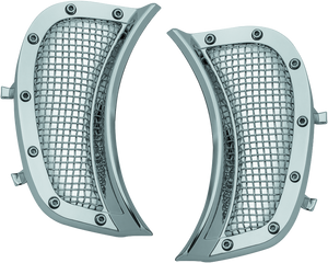 Kuryakyn 6518 Kuryakyn Mesh Headlight Vent Accents Chrome