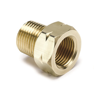 AutoMeter 2370 Autometer Brass Adapter Fitting - 3/8in NPT Male - 5/8in UNF Female
