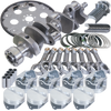 Eagle B15505L06068 fits Chevy 350 1Pc 3.750in Crank 5.700in I-Beam Rods 4.060in Pistons 168 Tooth FP Balanced Assembly