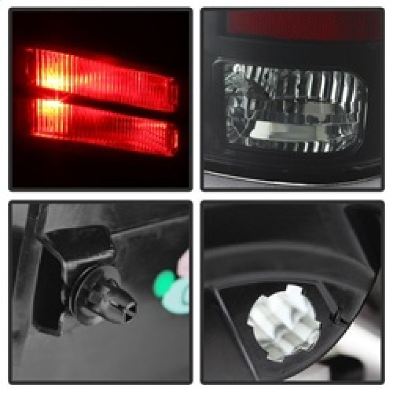 SPYDER 5078124 fits Dodge Ram 1500 LED Tail Lights Incandescent- Blk Smoke