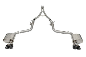 CORSA Performance 21070BLK Corsa 15-23 fits Challenger SRT/Hellcat/Demon/Redeye 2.75in Valved CB DRE w/ Twin 3.5in Pol Blk PVD Tips
