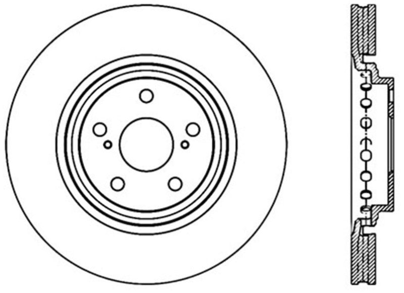 Stoptech 120.44158CRY 08-18 Toyota Highlander Front Performance Cryo Rotor
