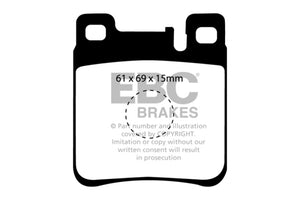 EBC UD603 05-06 fits Chrysler Crossfire 3.2 SRT6 Ultimax2 Rear Brake Pads
