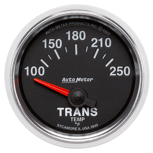 AutoMeter 3849 Autometer GS 52mm 100-250 Degree F Short Sweep Electronic Transmission Temperature Gauge