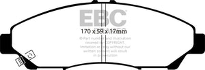 EBC UD1378 2016+ fits Honda Pilot 3.5L Ultimax2 Front Brake Pads