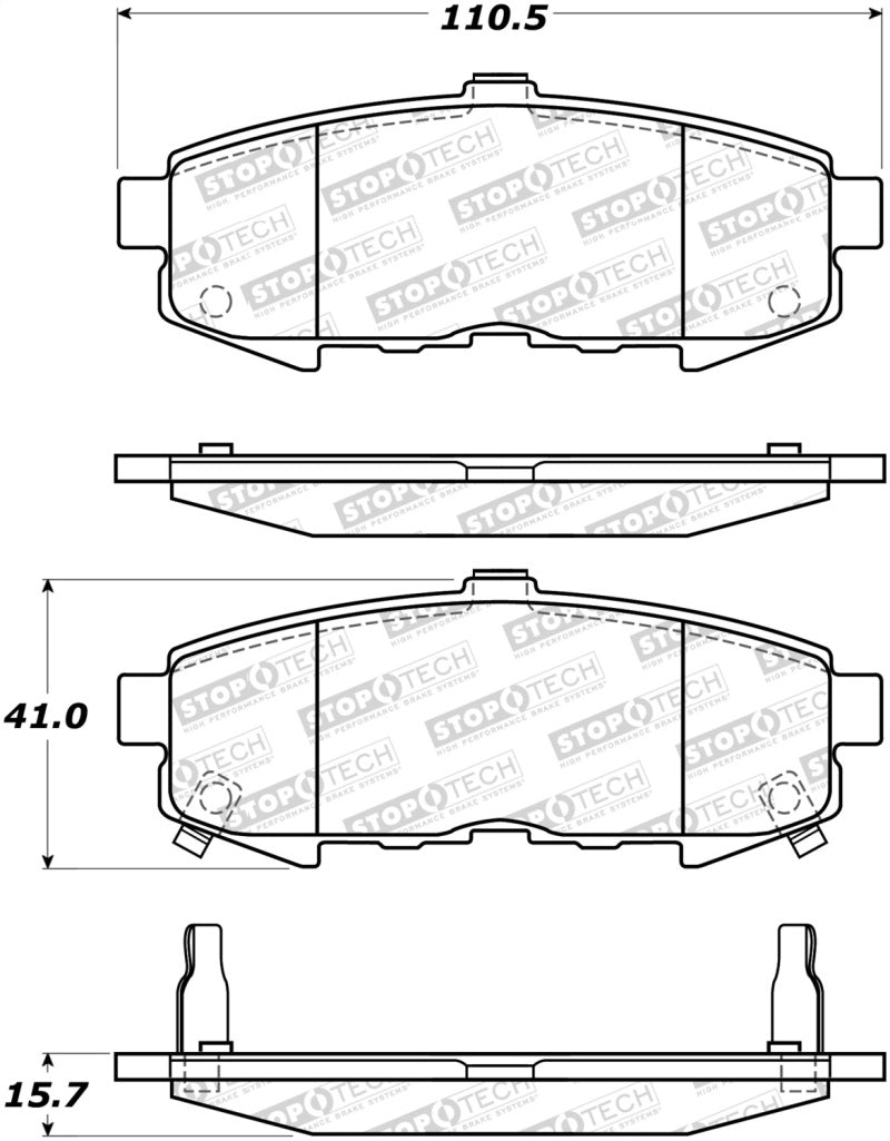 Stoptech 308.1073 Street Brake Pads