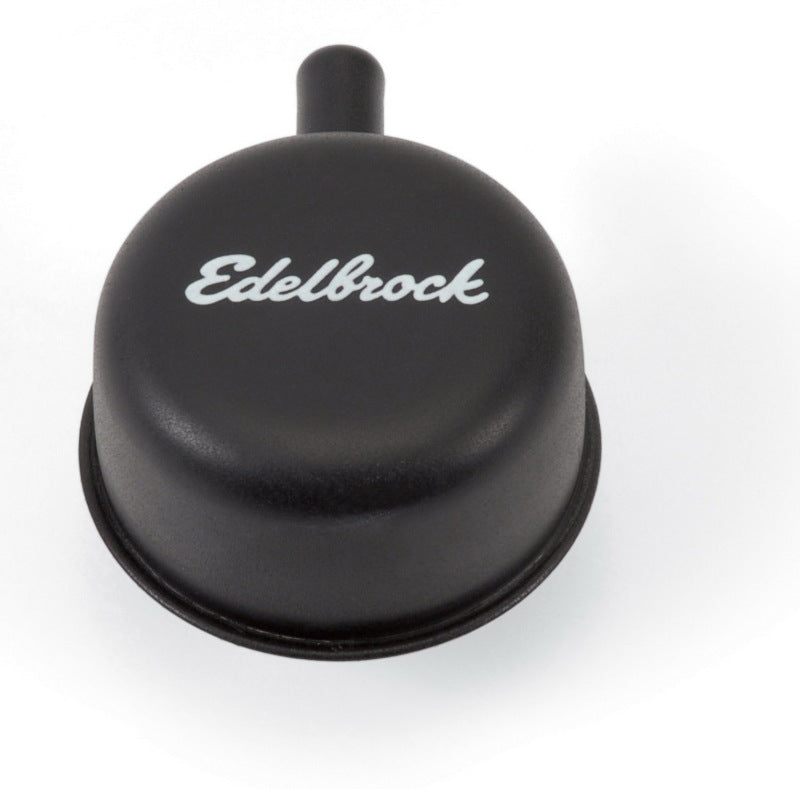 Edelbrock 4413 Round Cap w/ Nipple Black