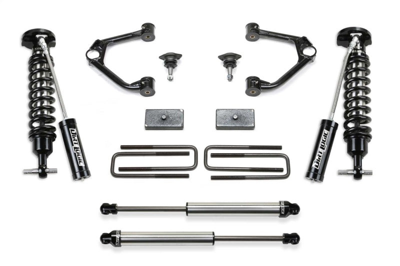 Fabtech K1190DL 22-23 fits GM C/K 1500 3in Lift Budget System w/ Dirt Logic 2.5 Resivoir Coilovers