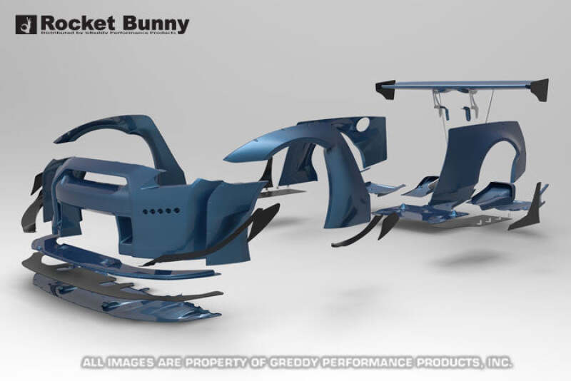 GReddy 17020636 Rocket Bunny R35 V2 Front Canards (FRP)