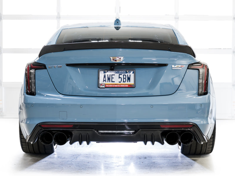 AWE 22-26 Cadillac CT5-V Blackwing SwitchPath Exhaust - Diamond Black Tips