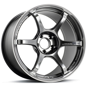 Advan YA47G37EHBR RG-4 17x8.0 / +37 / 5x114.3 - Racing Hyper Black & Ring