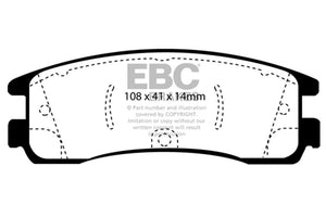 EBC UD698 08-09 Buick Allure (Canada) 5.3 Ultimax2 Rear Brake Pads