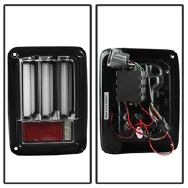 Spyder 5084774 fits Jeep 07-16 Wrangler Version 2 Light Bar LED Tail Lights - B