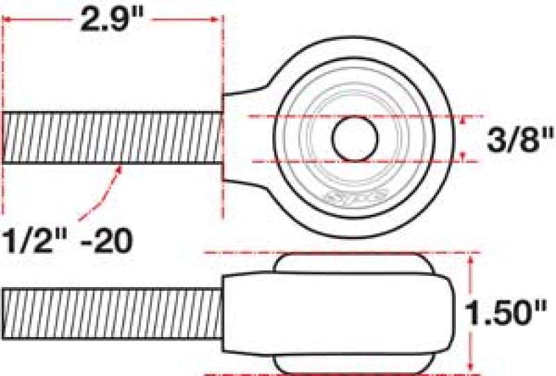 SPC Performance 15744 XAXIS Rod End Ball Joint