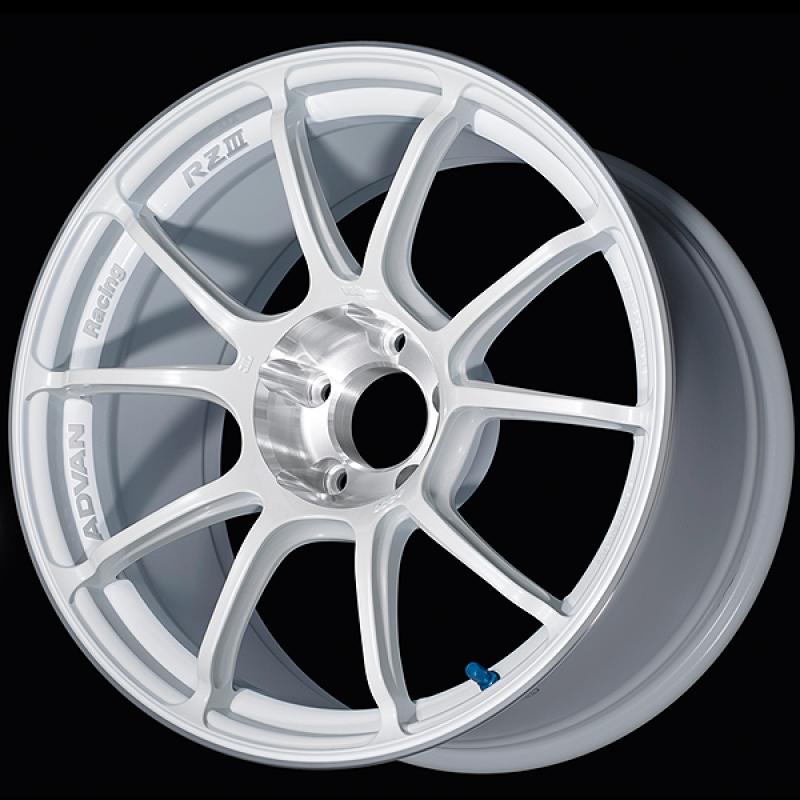 Advan RZIII 18x8.0 / +44 Offset / 5x114.3 BC / 73mm Bore / Racing White Metallic & Diamond Cut