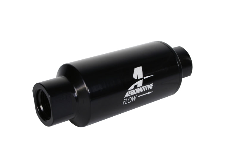 Aeromotive 12350 In-Line Filter 10AN 10 Micron Microglass Element Bright-Dip Black 2in OD