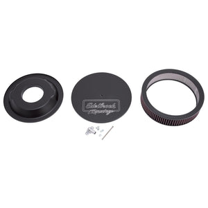 Edelbrock 41613 Air Cleaner Victor Series Round Aluminum Top Cloth Element 14In Dia X 3 125In Black