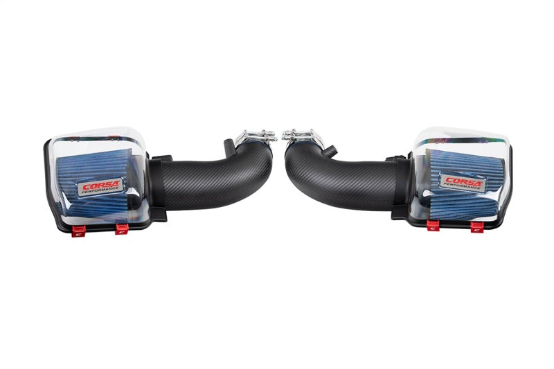 Corsa 2024+ Ford Mustang GT 5.0L Carbon Fiber Cold Air Intake w/ MaxFlow Oiled Air Filters - Matte