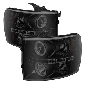 Spyder 5078322 fits Chevy 07-13 Silverado 1500/2500 Projector Headlights LED Ha