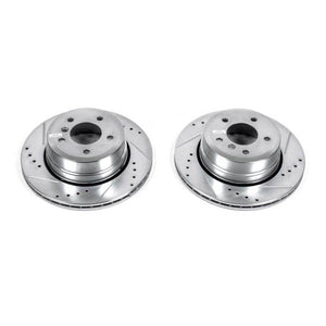PowerStop fits BMW 06-07 525xi Rear Evolution Drilled & Slotted Rotors - Pair