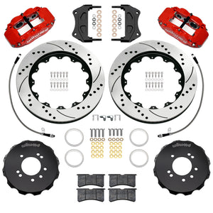 Wilwood 89-98 Nissan 240SX/89-94 Skyline/90-96 300ZX Superlite 6R Front BBK w/ 14in D/S Rotors - Red