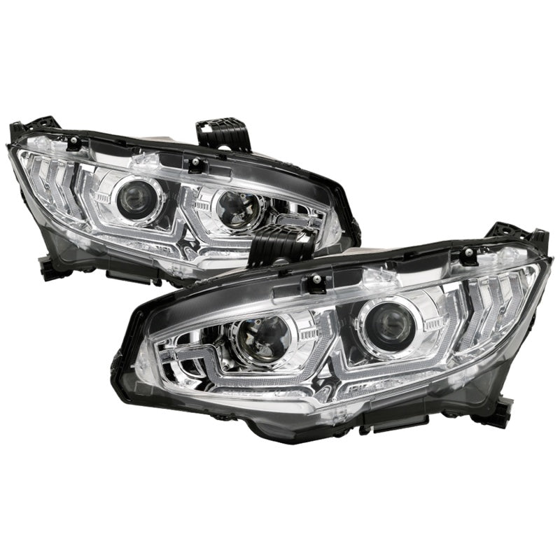 Spyder 5086082 fits Honda 16-18 Civic 4Dr w/LED Seq Turn Sig Lights Proj Headli
