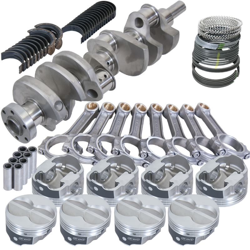 Eagle 64223030 fits Ford 289/302 3.400in Crank 5.400in I-Beam Rod -11cc Flat Top 4.030in Pistons Rotating Assembly
