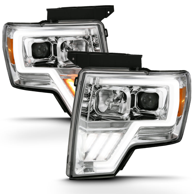 ANZO 111470 2013 fits Ford 09-20 F-150 Projector Light Bar G4 Switchback H.L. Chrome Amber