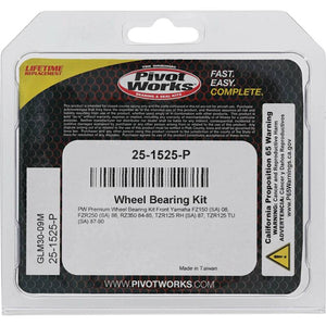 Pivot World 25-1525-P fits Yamaha Wheel Bearing Kit Premium Bearings