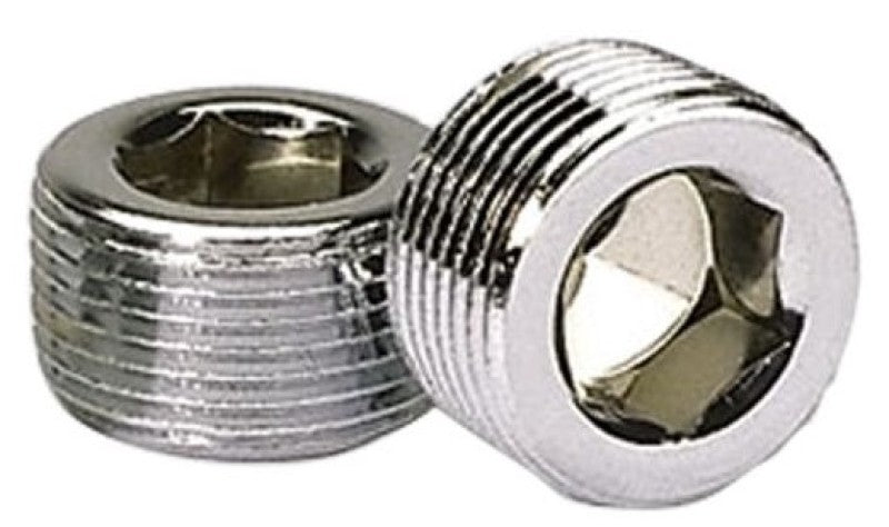 Moroso 39154 Chrome Plated Pipe Plugs - 3/4in NPT Thread - 2 Pack