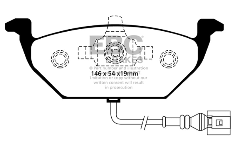 EBC DP21329 fits Volkswagen 00-05 Beetle 2.0 Greenstuff Front Brake Pads