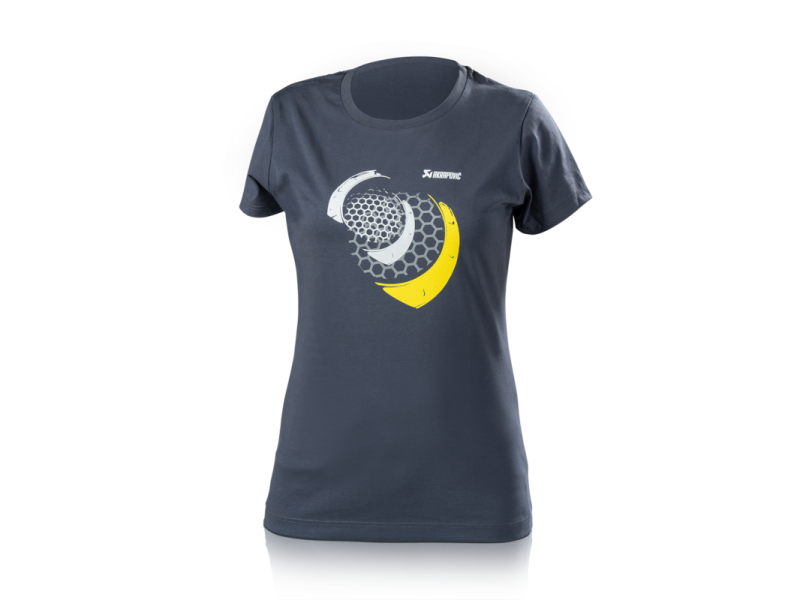 Akrapovic 801764 Lifestyle T-shirt Mesh Womens Blue-Grey - Small
