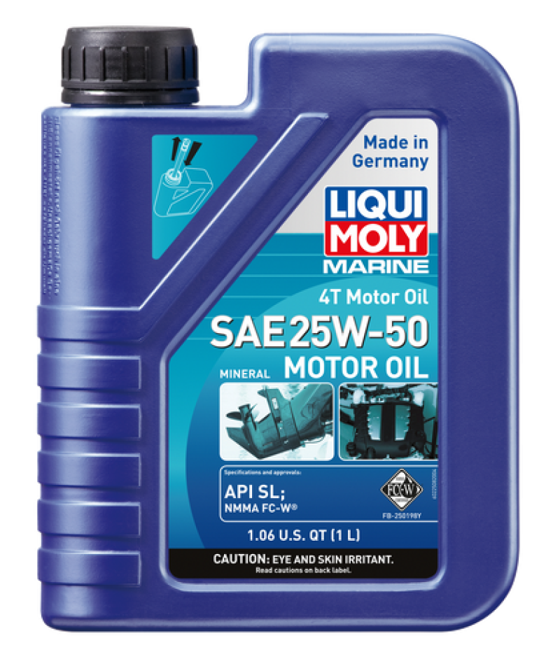 LIQUI MOLY 22508 1L Marine 4T Motor Oil SAE 25W50